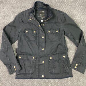 J. CREW Relaxed Boyfriend Field Jacket Women's Small Charcoal Utility Chore